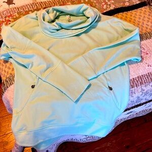 Lululemon rest day light mint cowl neck pullover sweater